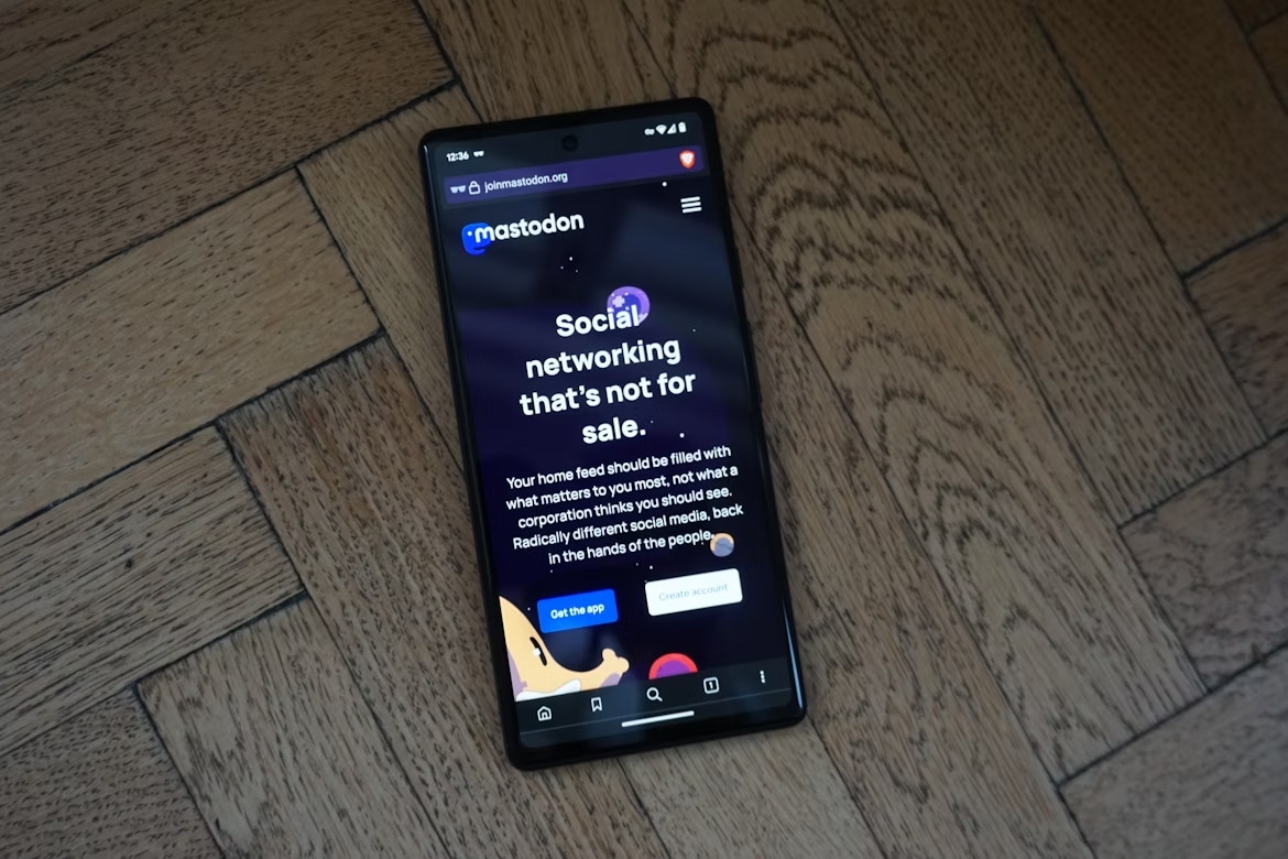 mastodon em smartphone site
