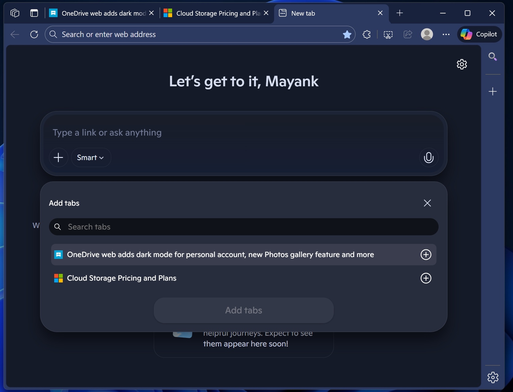nova funcionalidade do edge