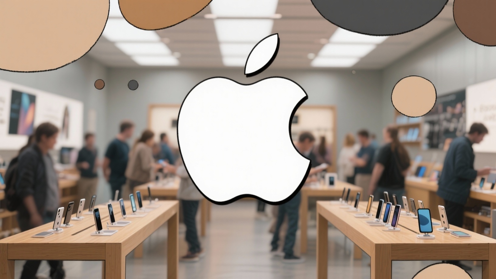 Apple logo em loja da empresa