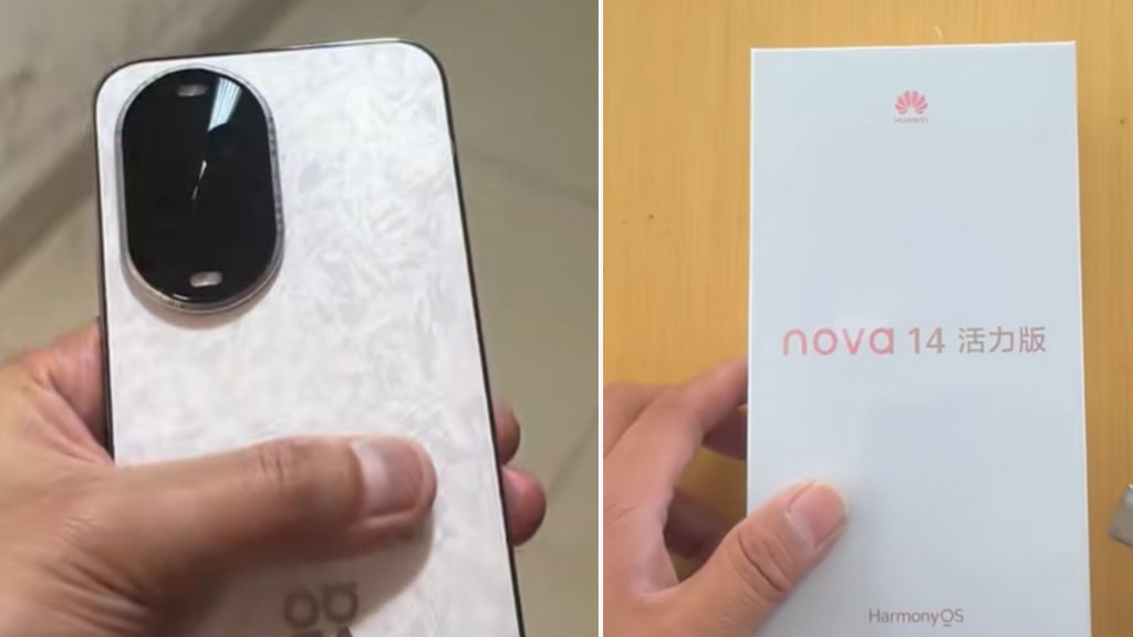 detalhes do design do Huawei nova 14 lite