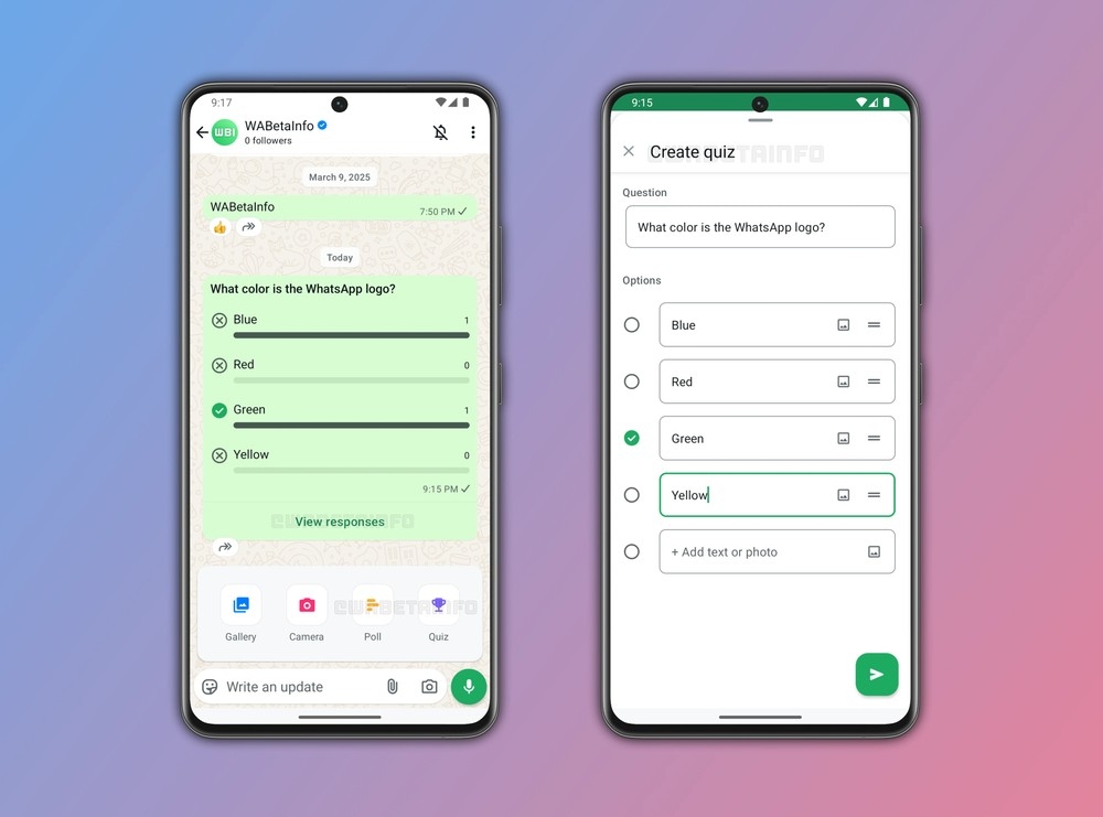 quiz do whatsapp nos status