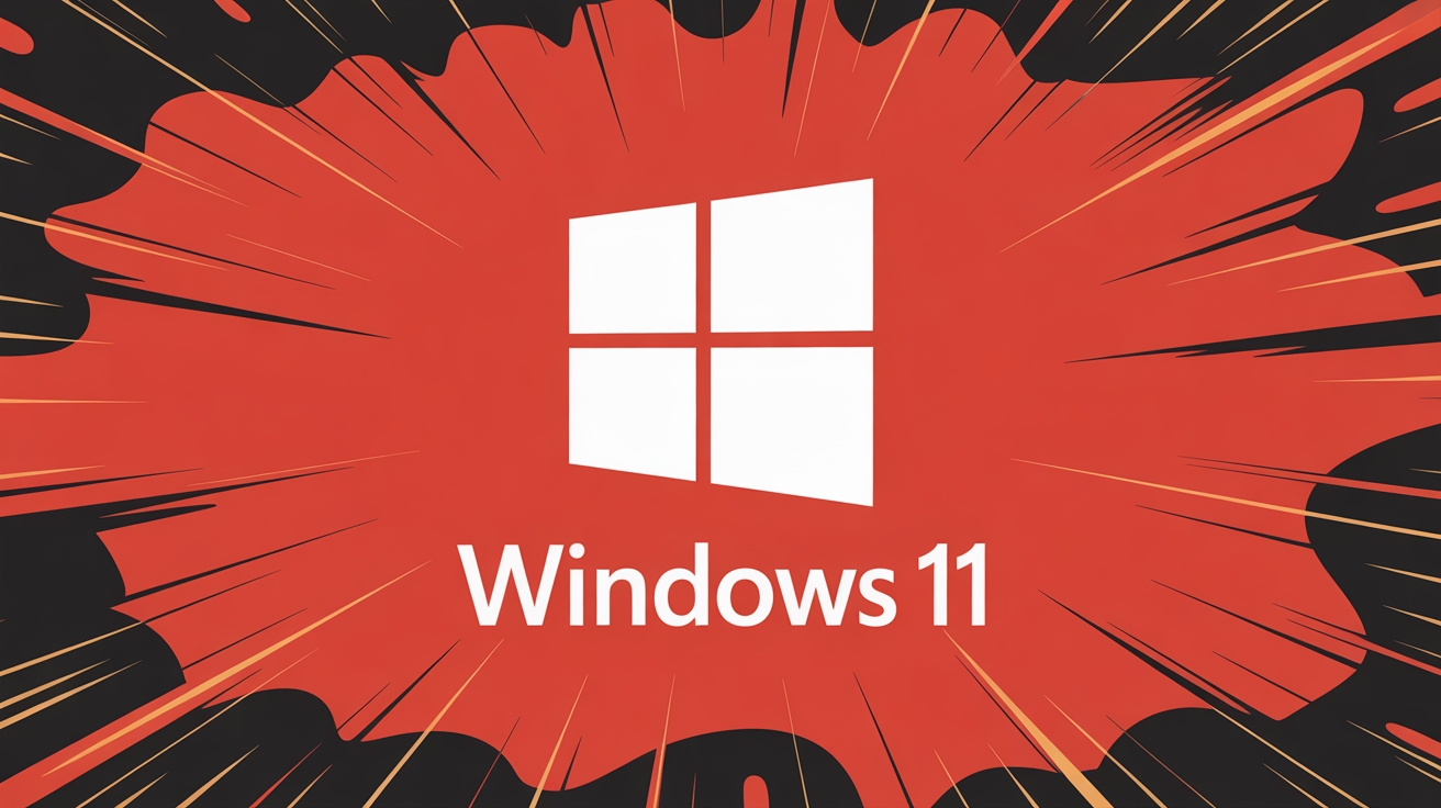 Windows 11 logo em vermelho
