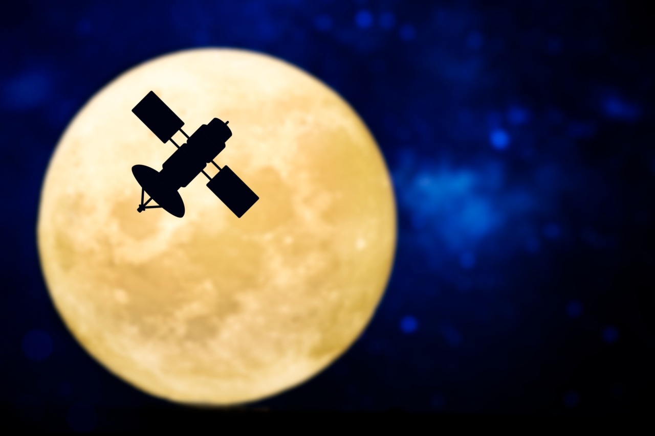 sonda em frente da lua