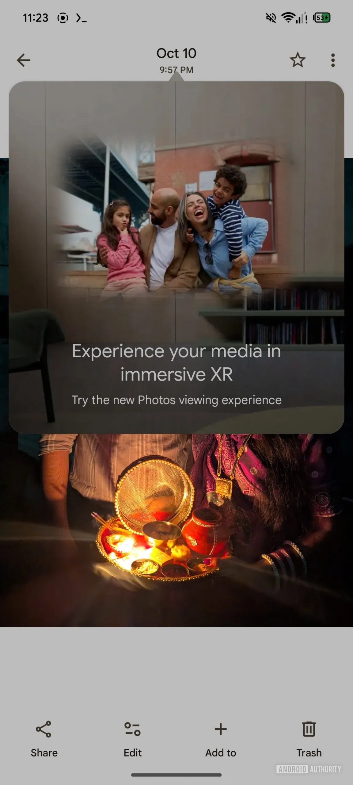 Modo imersivo do Google Fotos