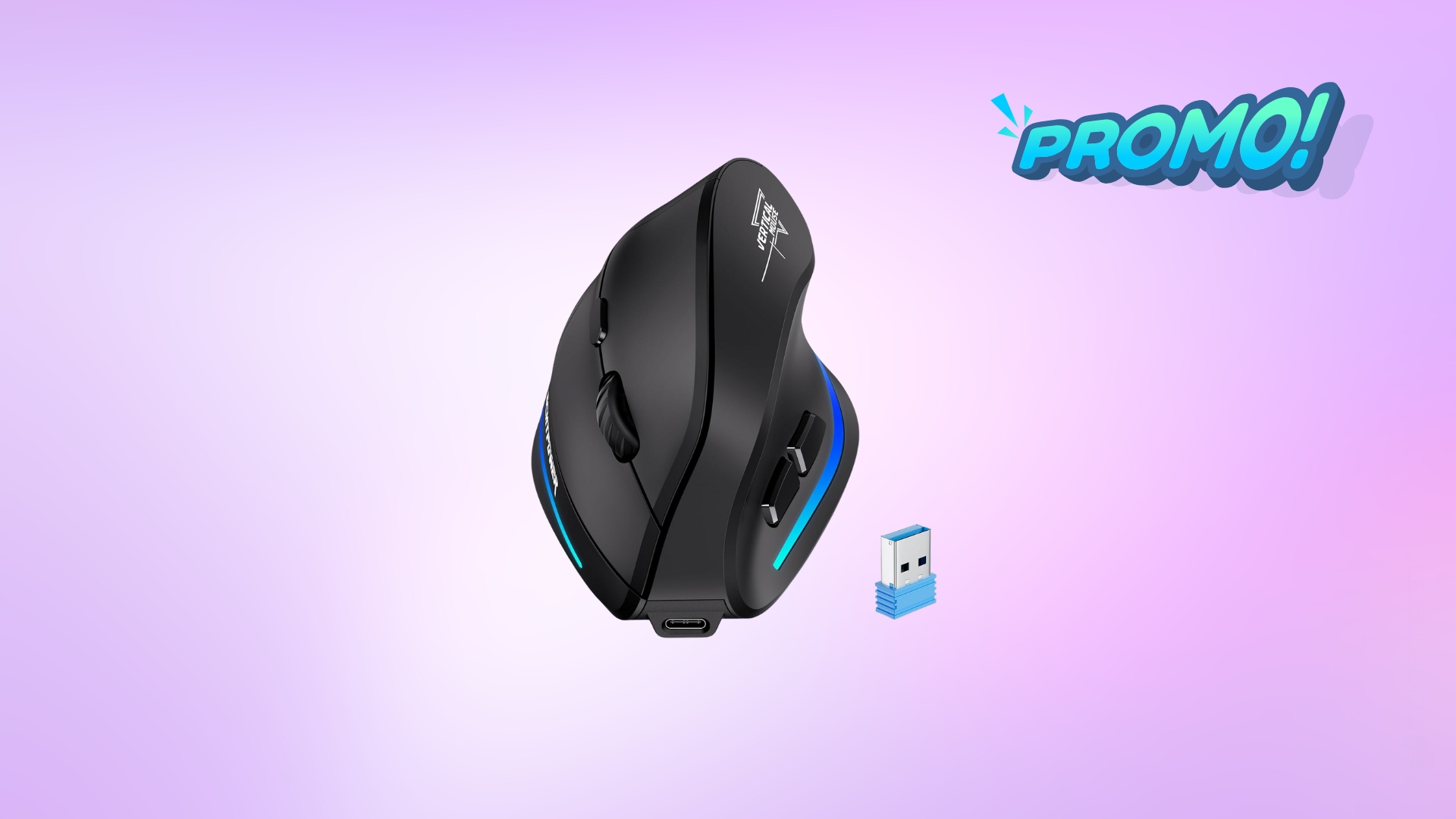 ECHTPower Rato vertical ergonómico sem fios