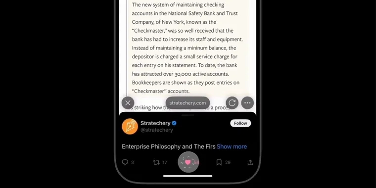 links da x dentro da aplicação em iOS