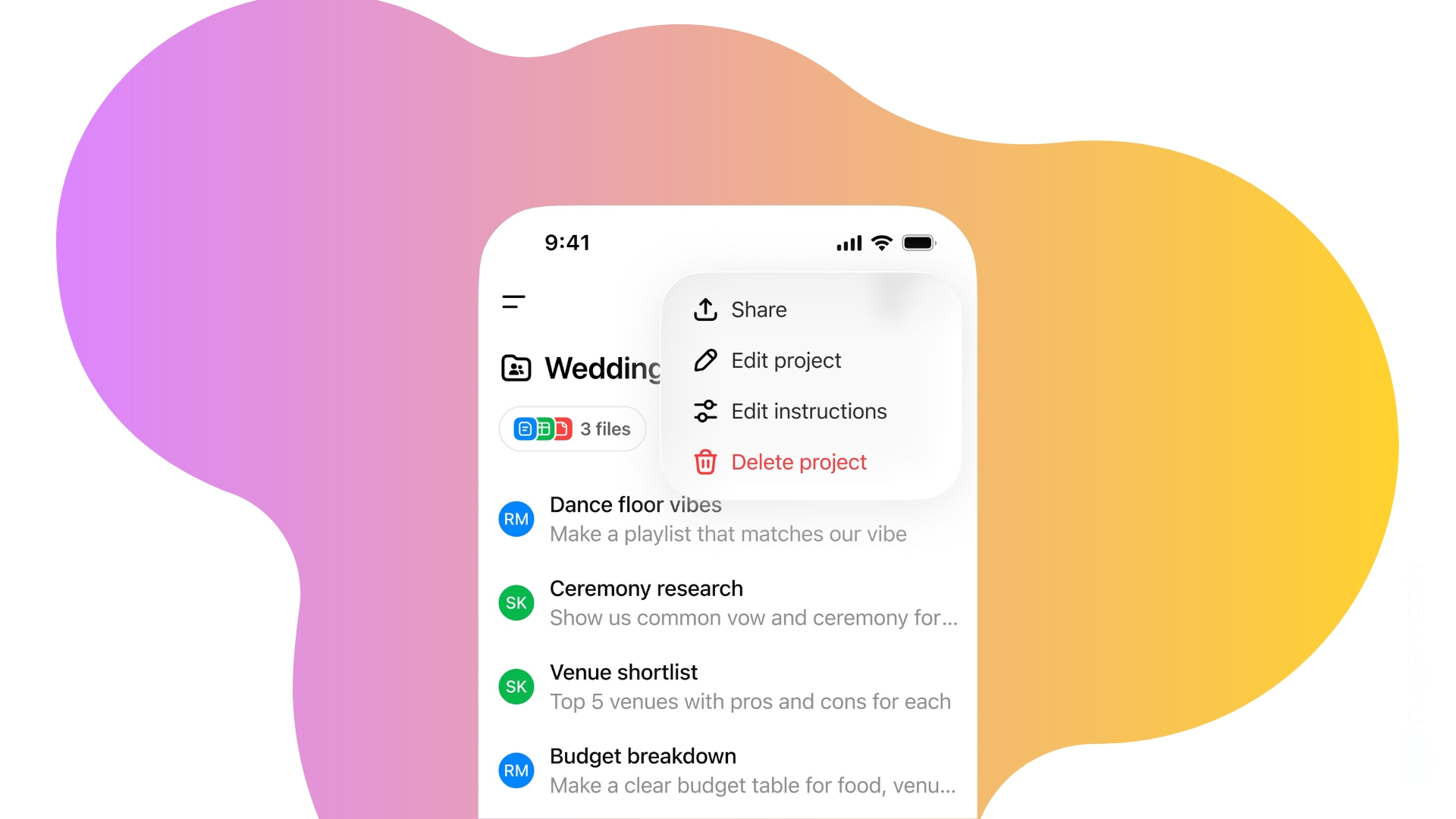 ChatGPT shared projects