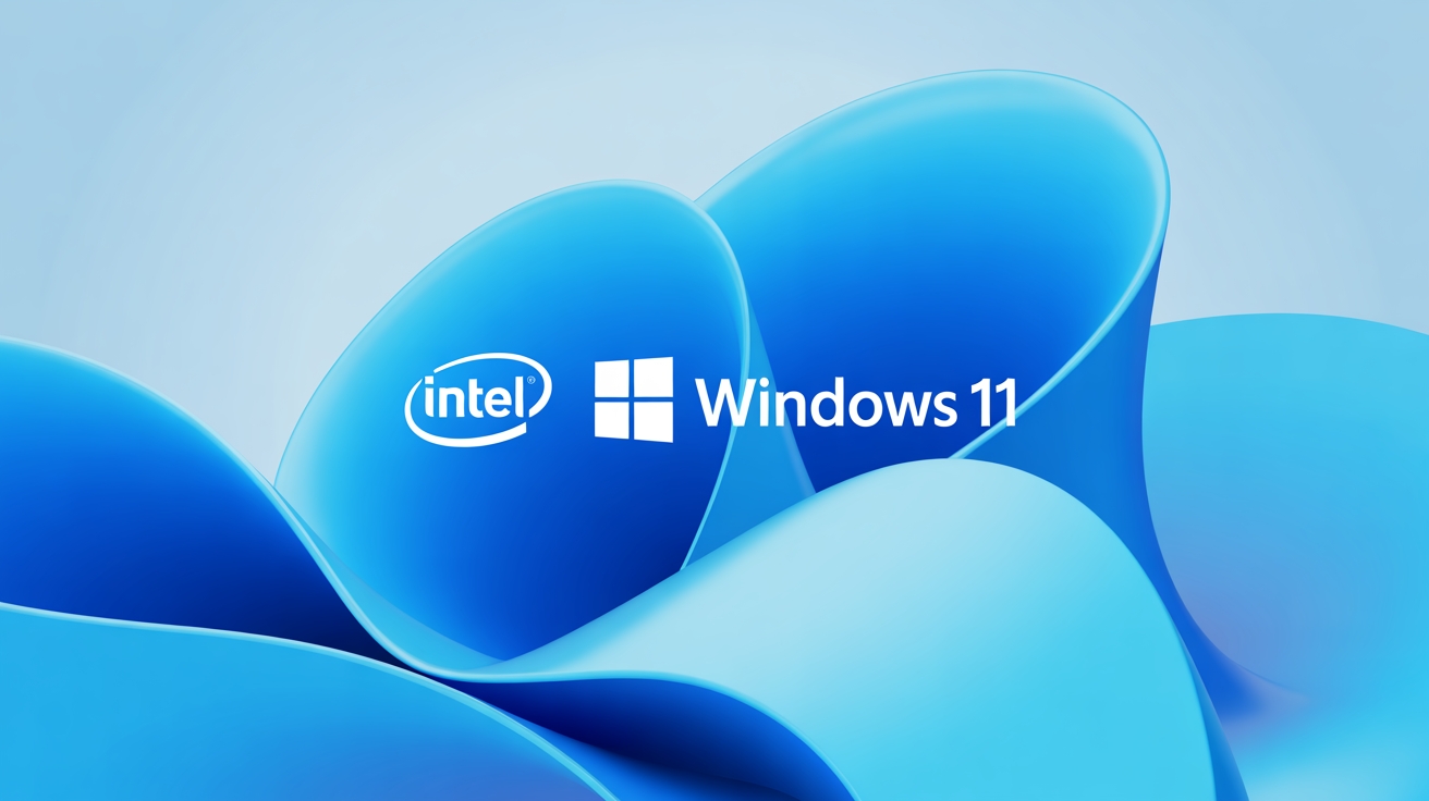 intel logo e Microsoft Windows 11