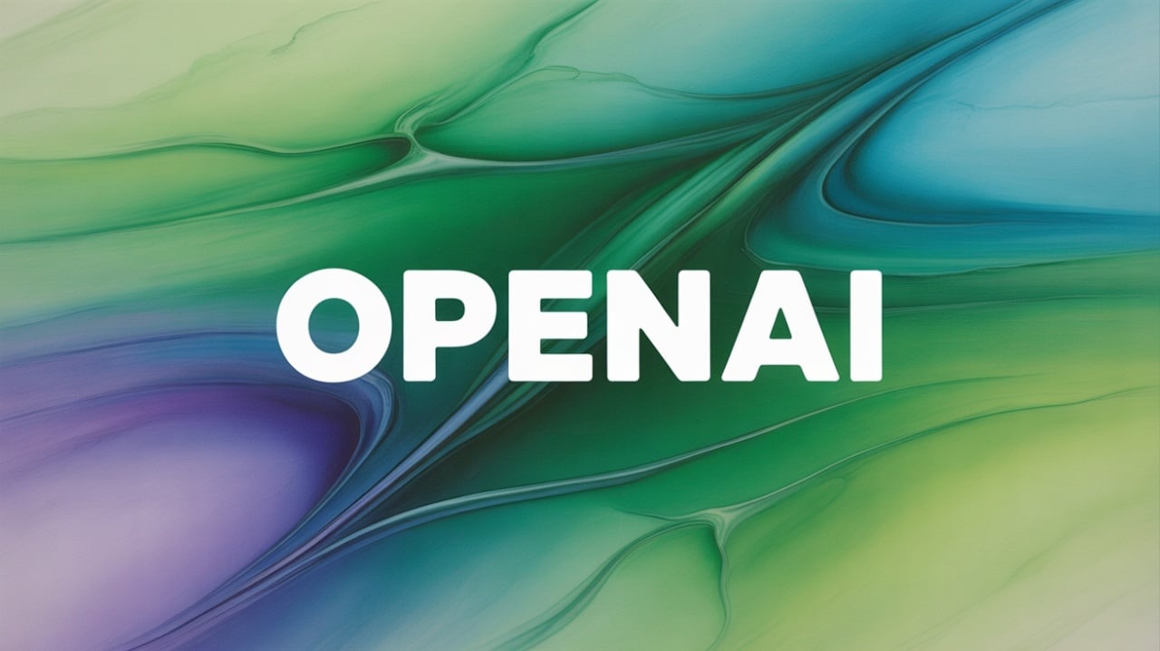 OpenAI logo em fundo verde