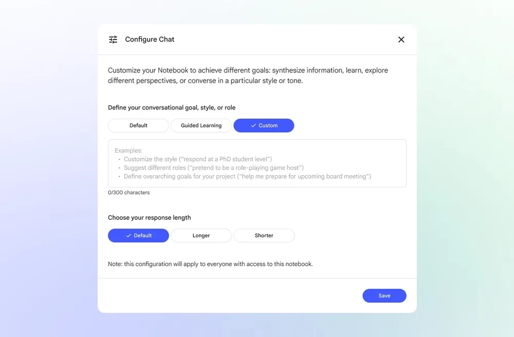 configurar memoria do NotebookLM