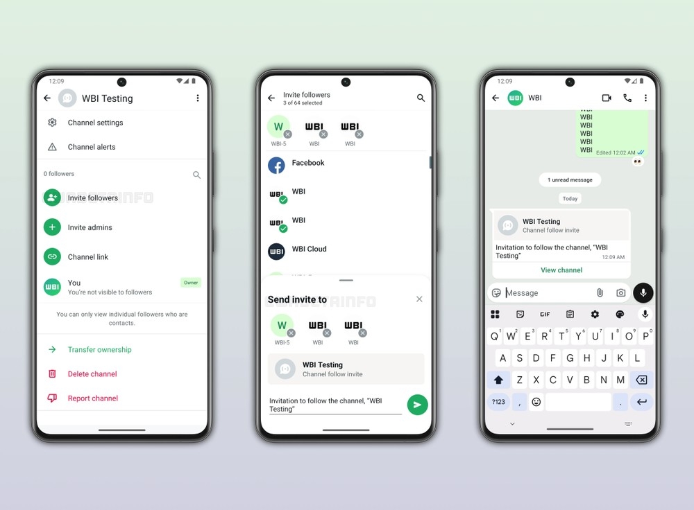 nova funcionalidade para canais do WhatsApp