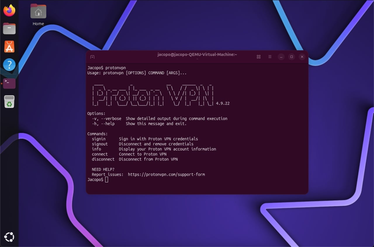 Proton VPN CLI