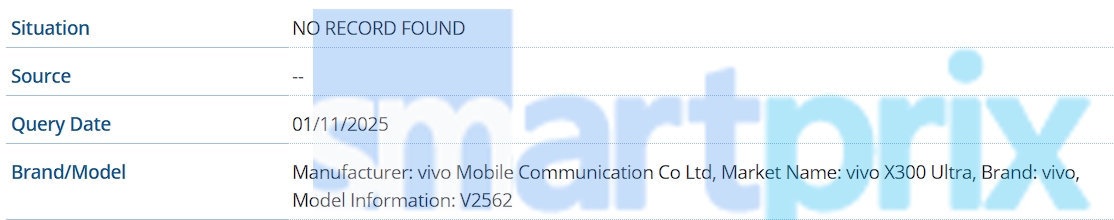 certificação do dispositivo vivo x300