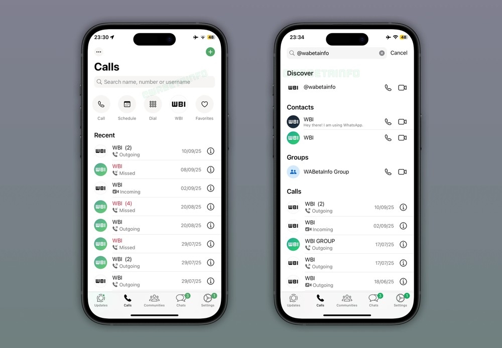 whatsapp com pesquisa por nomes