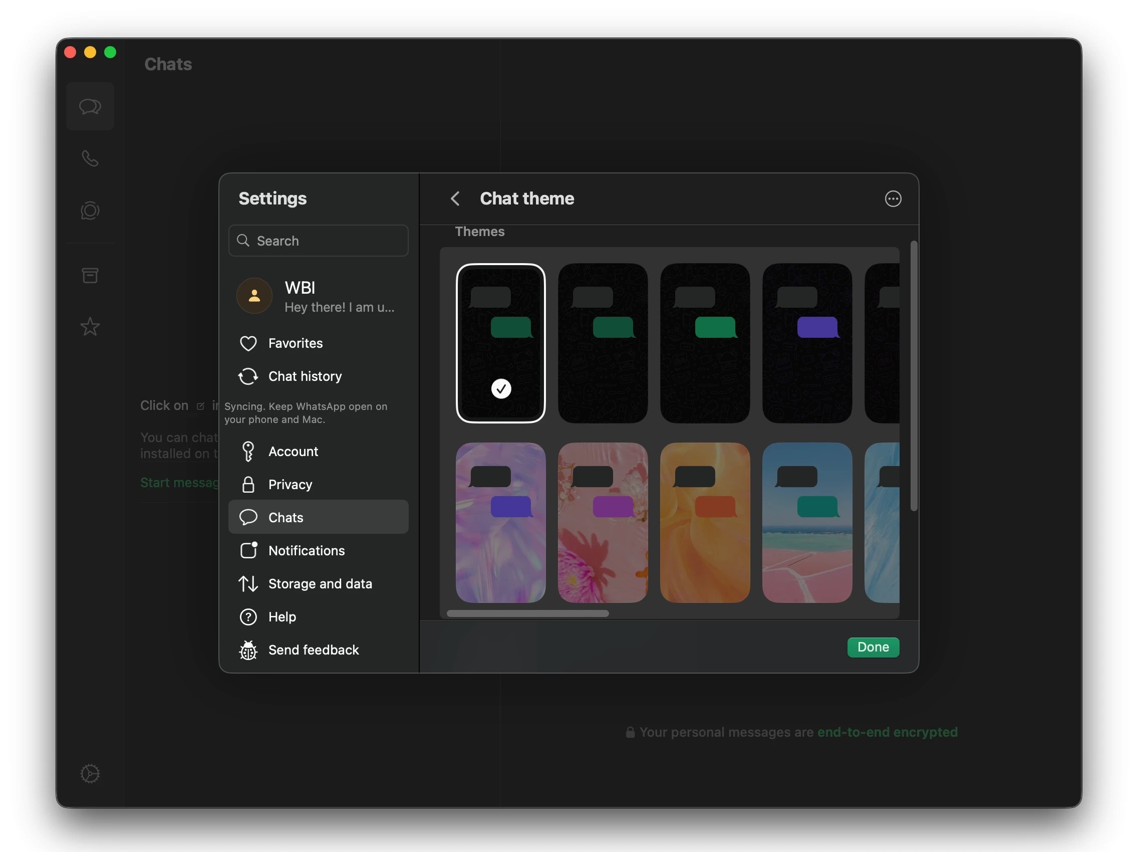 temas no whatsapp do macos