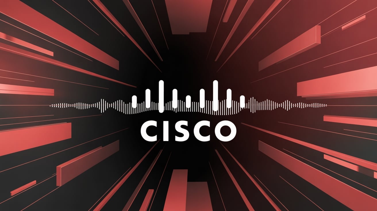 cisco logo em fundo vermelho