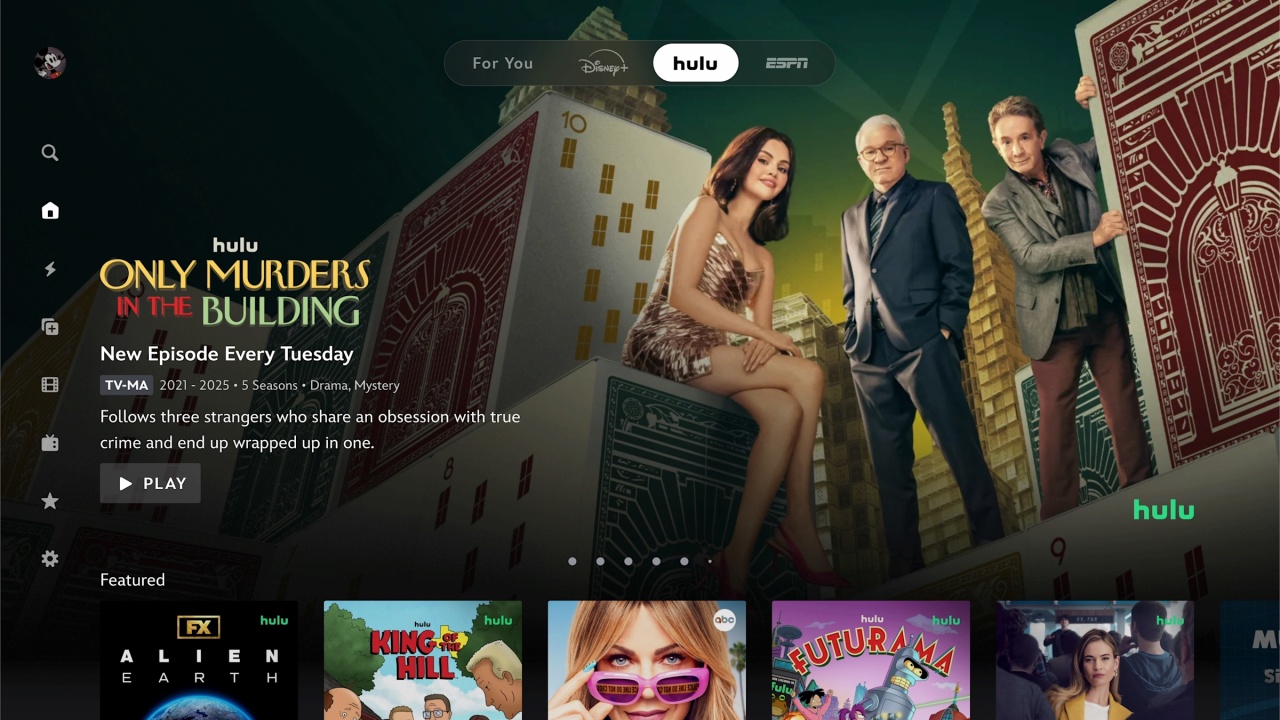 Disney plus nova interface da app