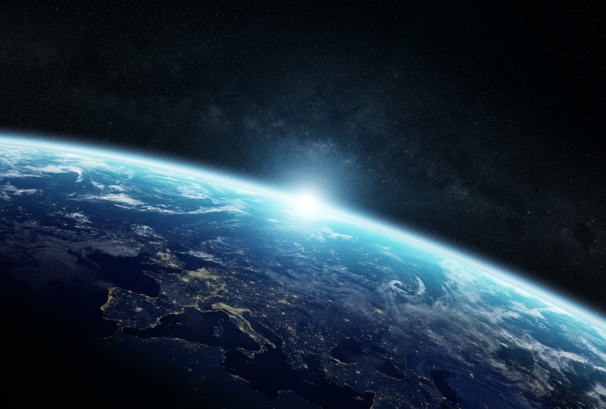 planeta terra visto do espaço