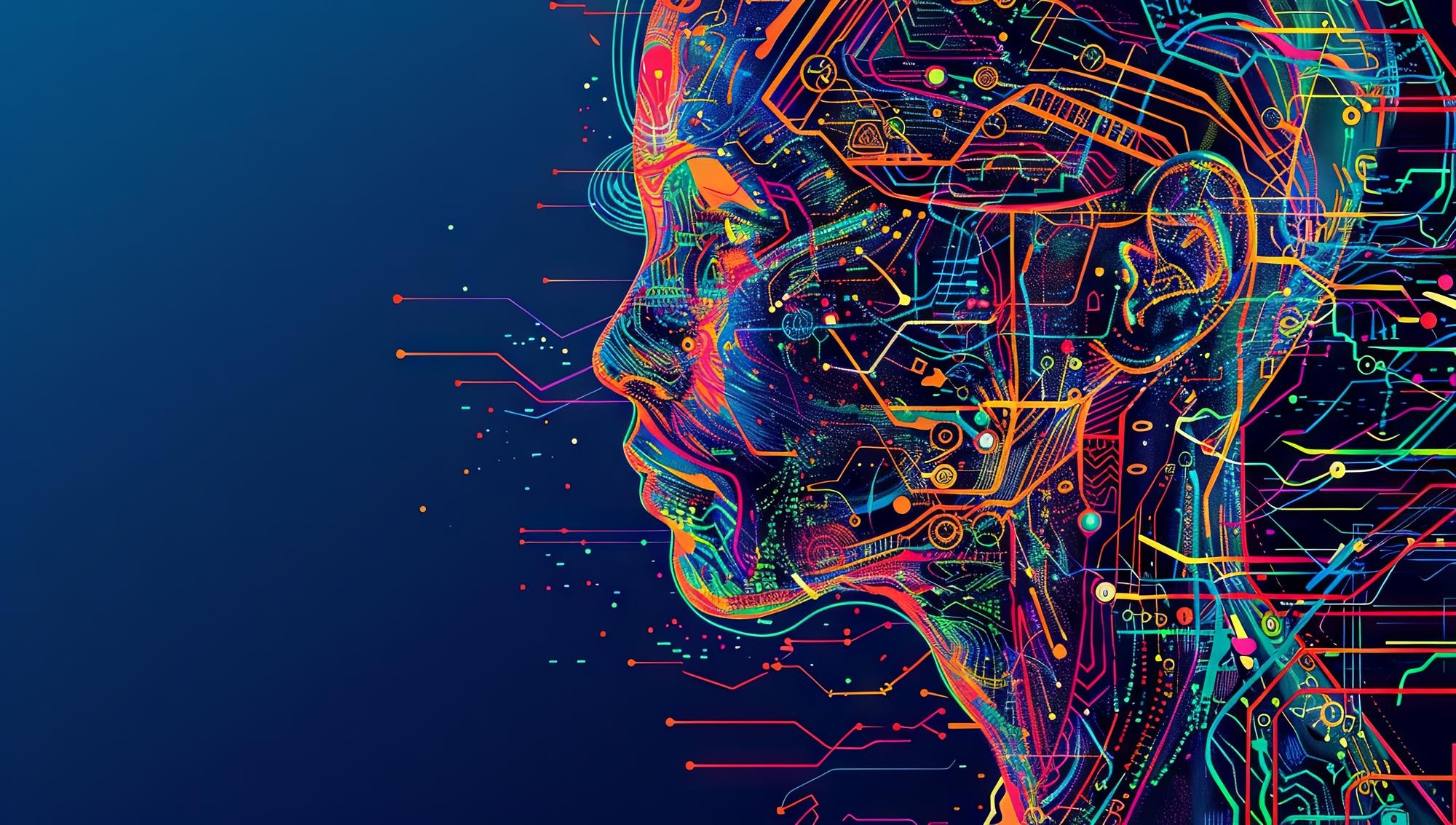 plataforma de IA com cara digital