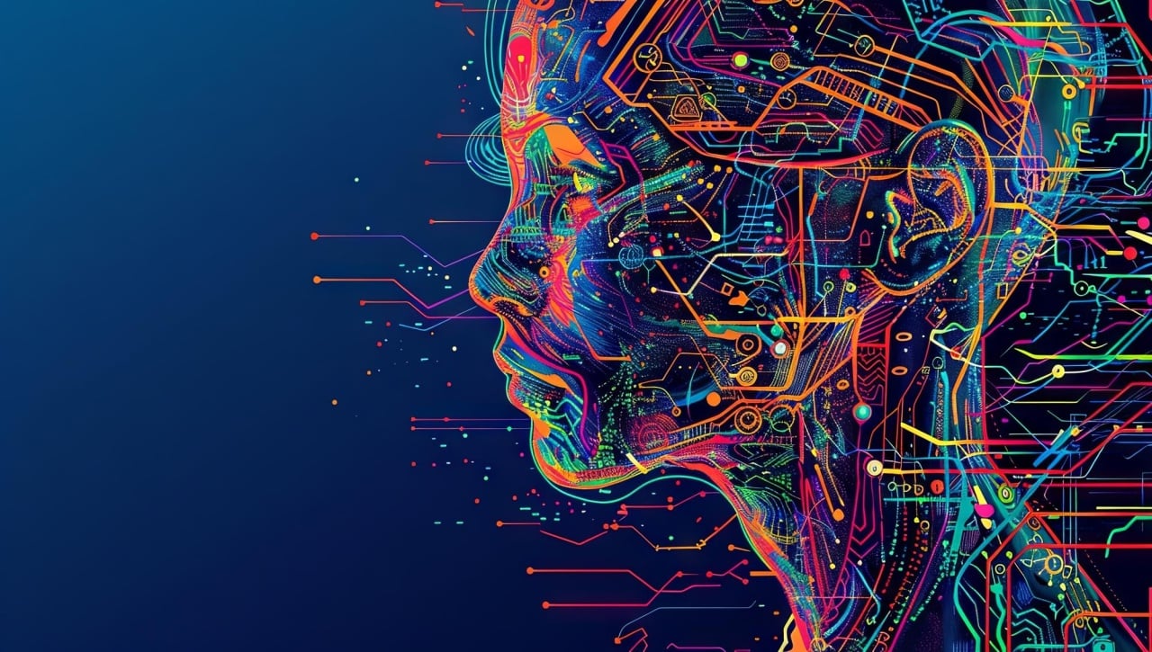 plataforma de IA com cara digital
