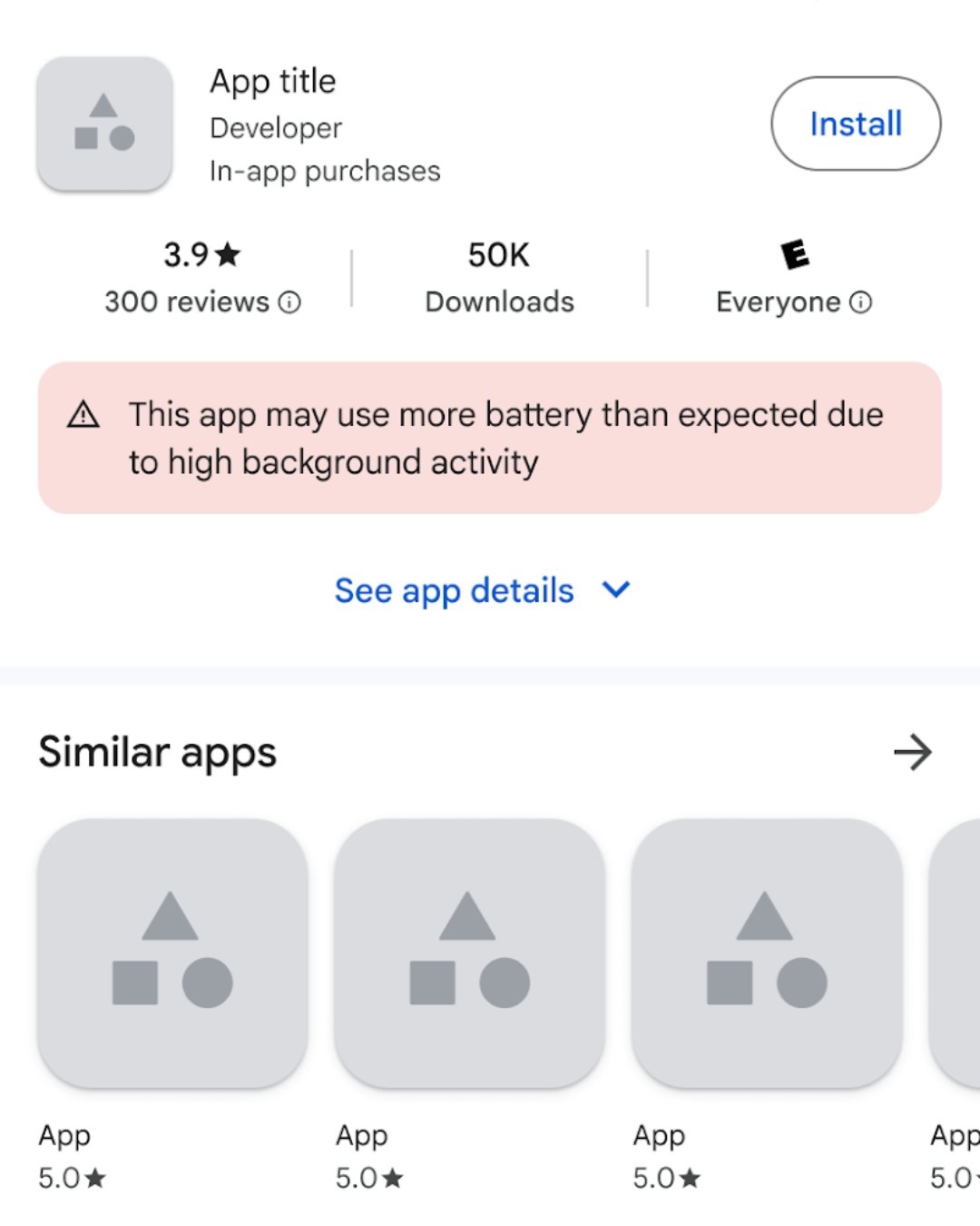 alerta de bateria da play store