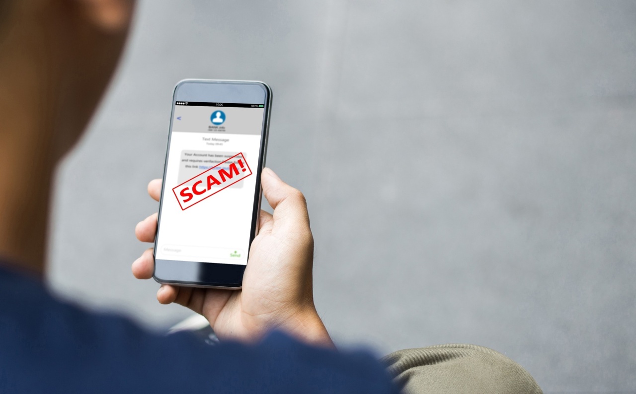 mensagem sms de scam