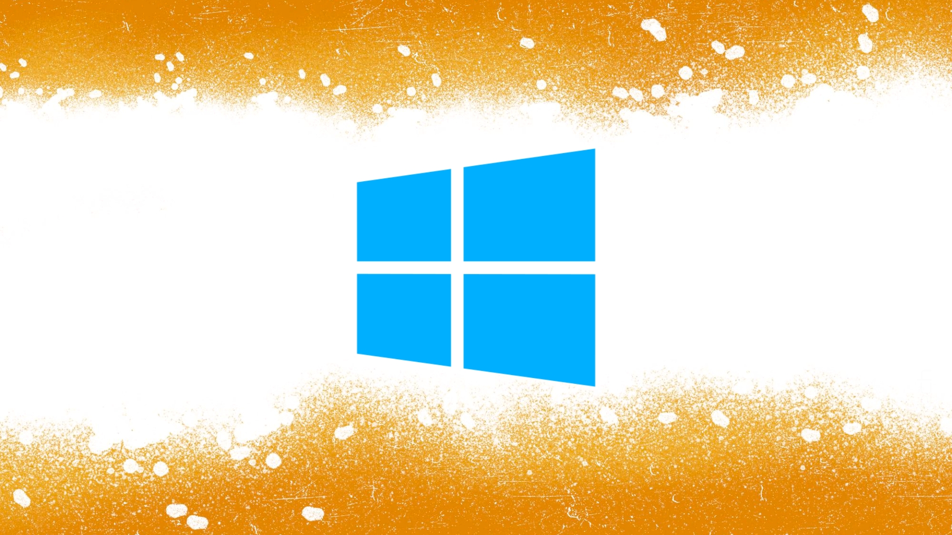 Windows logo em fundo laranja