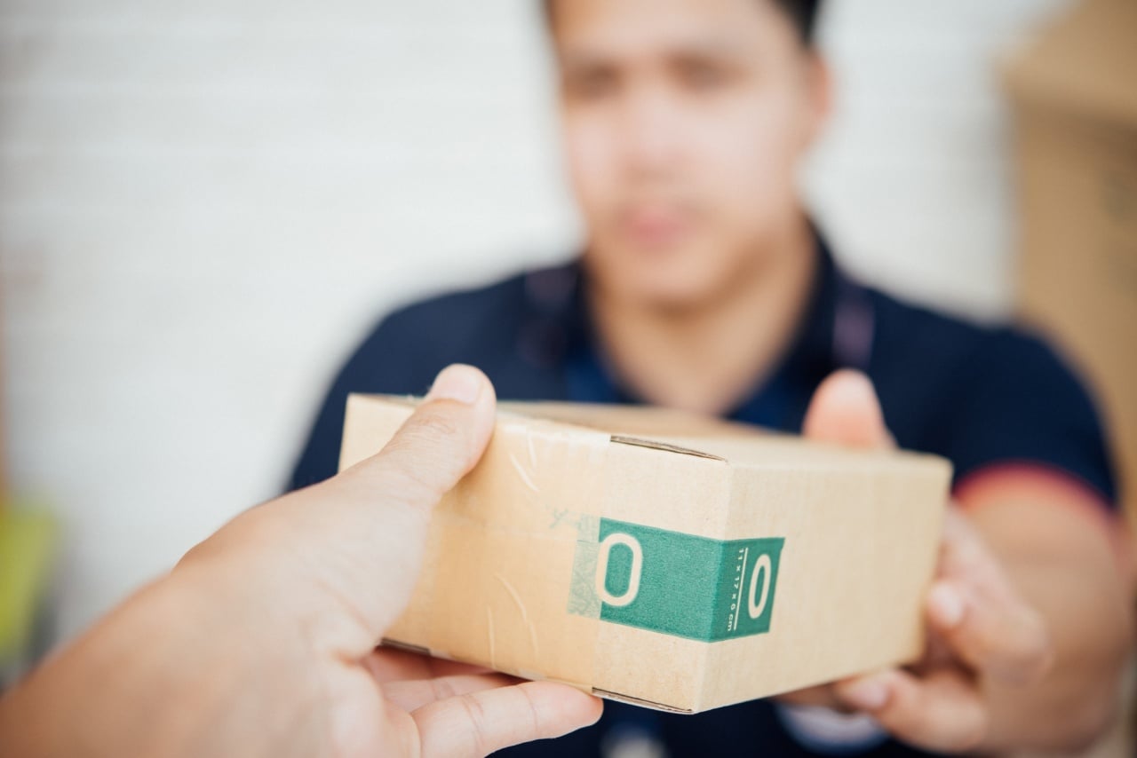 encomenda a ser entregue