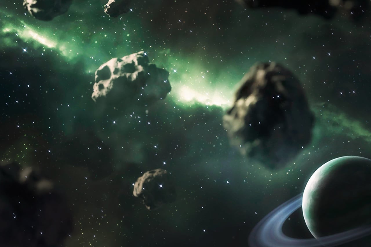 asteroide junto a planeta
