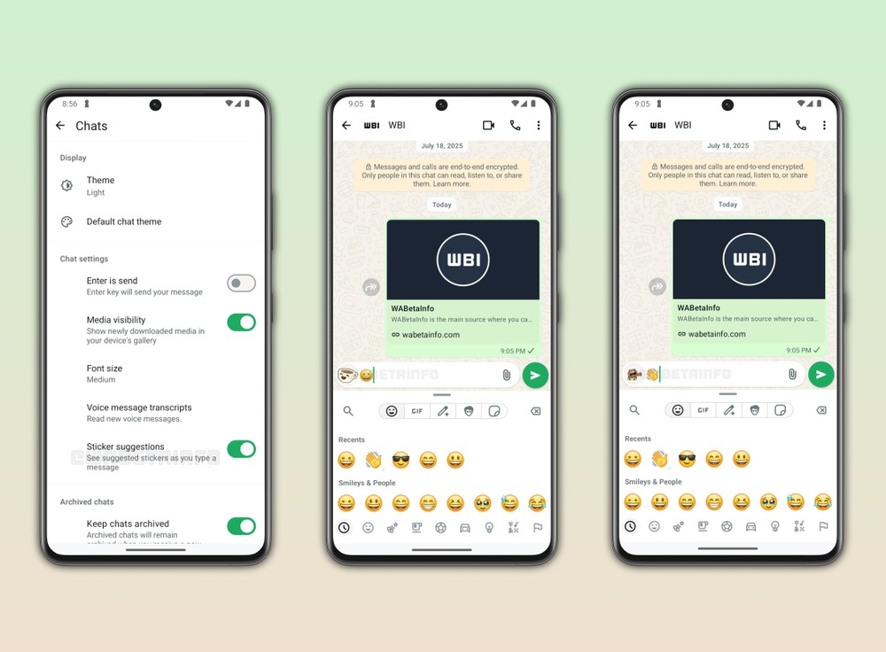 Sugestão de stickers no whatsapp