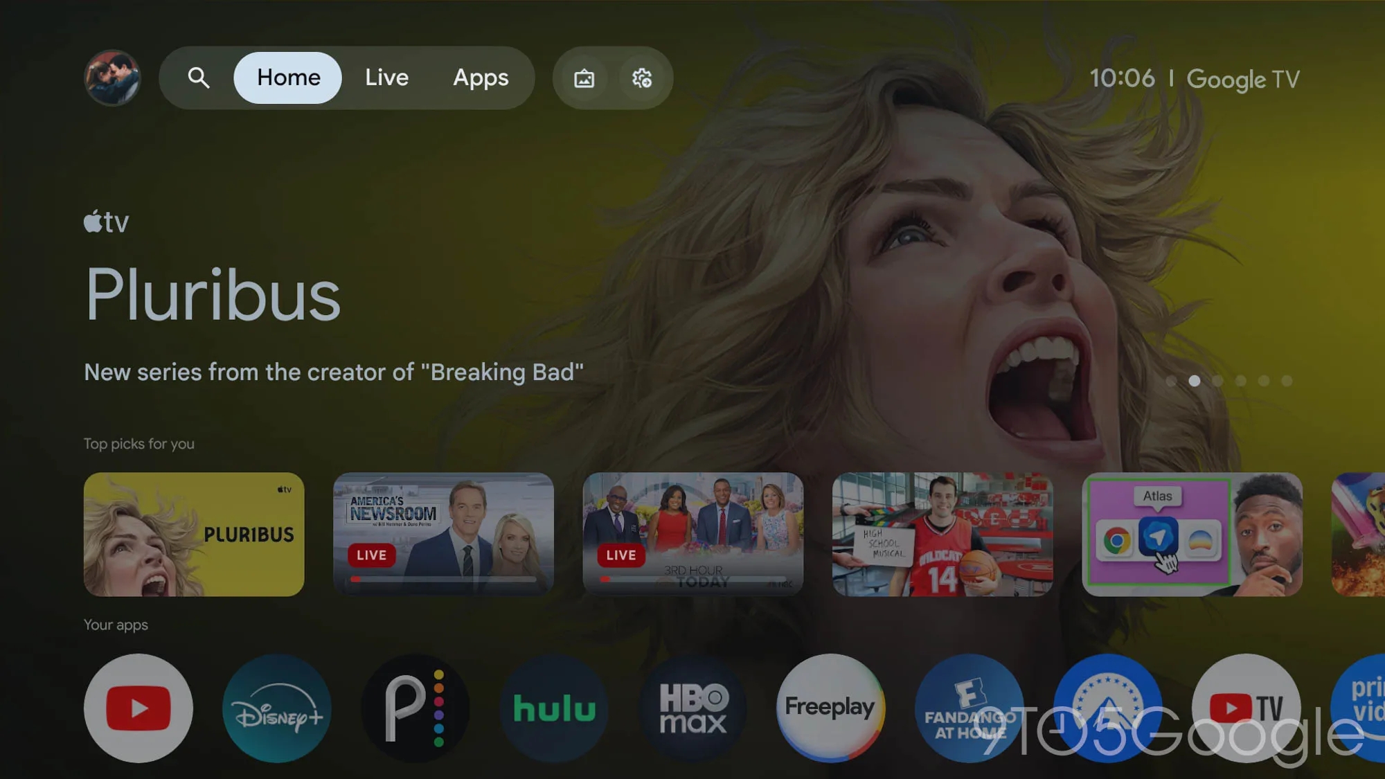nova interface do google tv