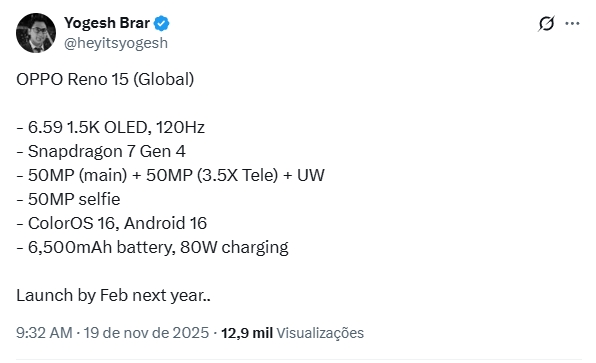 Detalhes sobre rumores da oppo