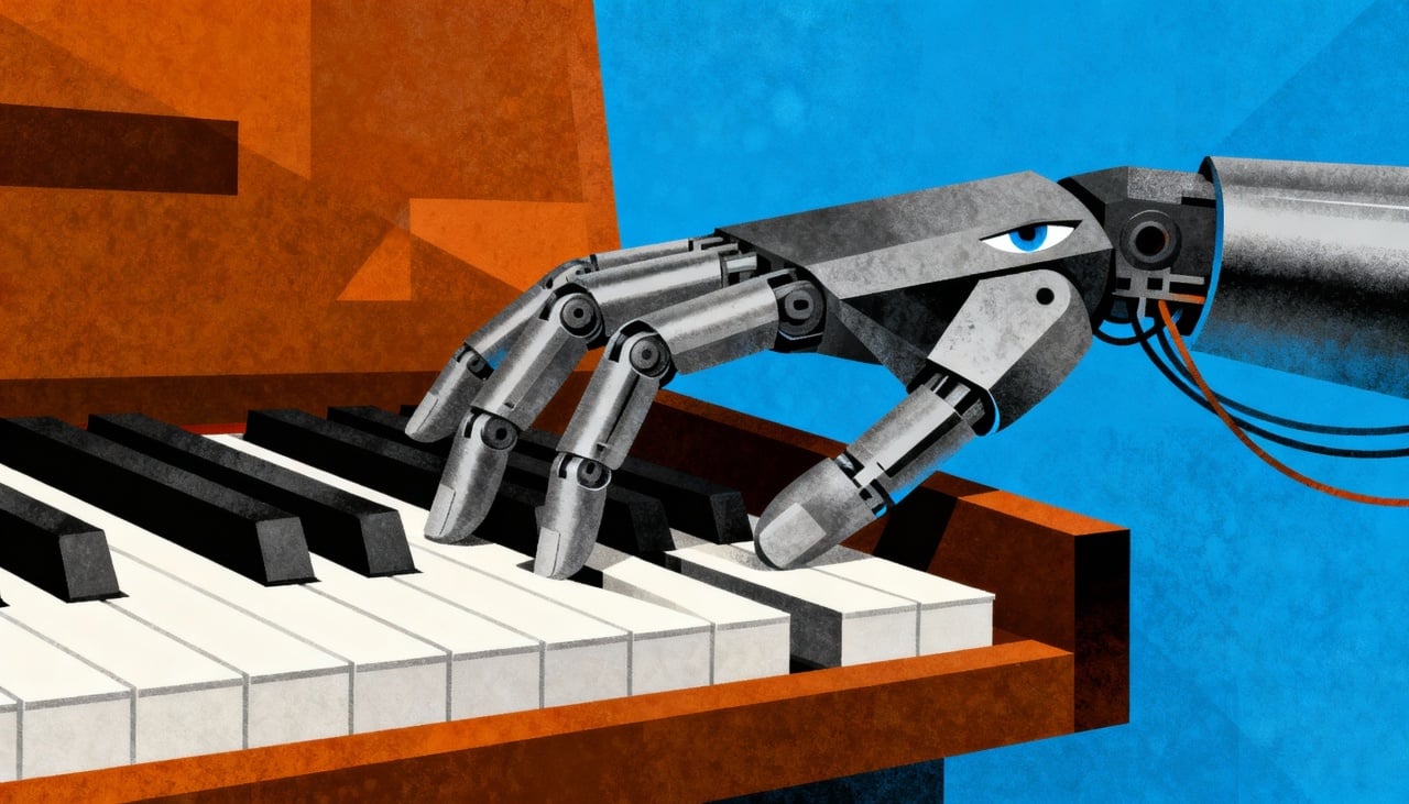 robot a tocar piano