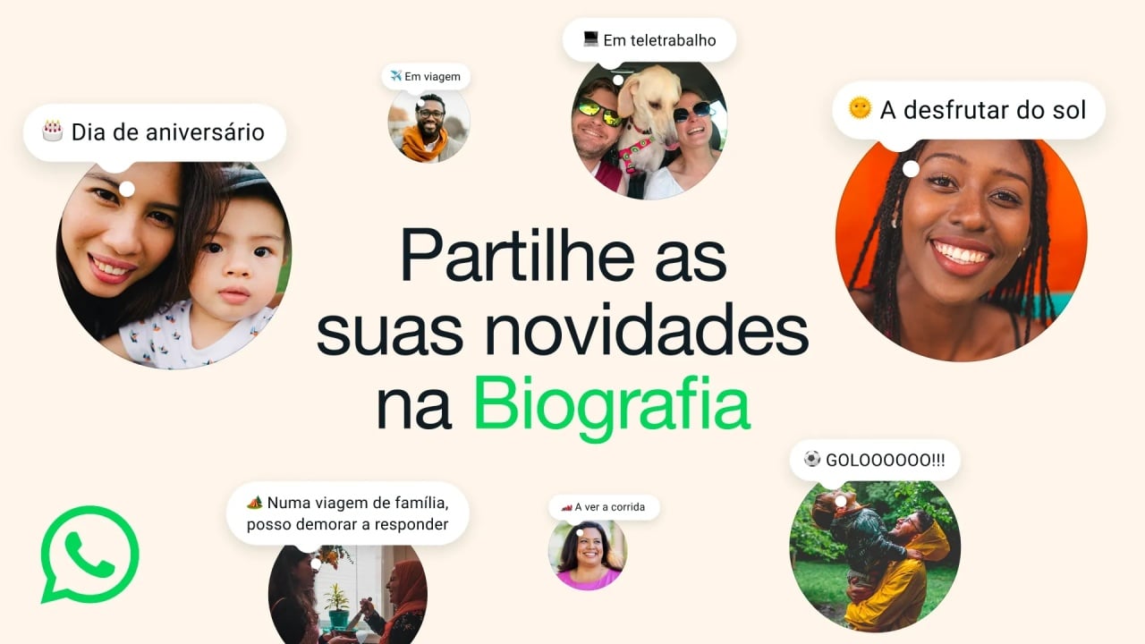whatsapp com novidades na biografia
