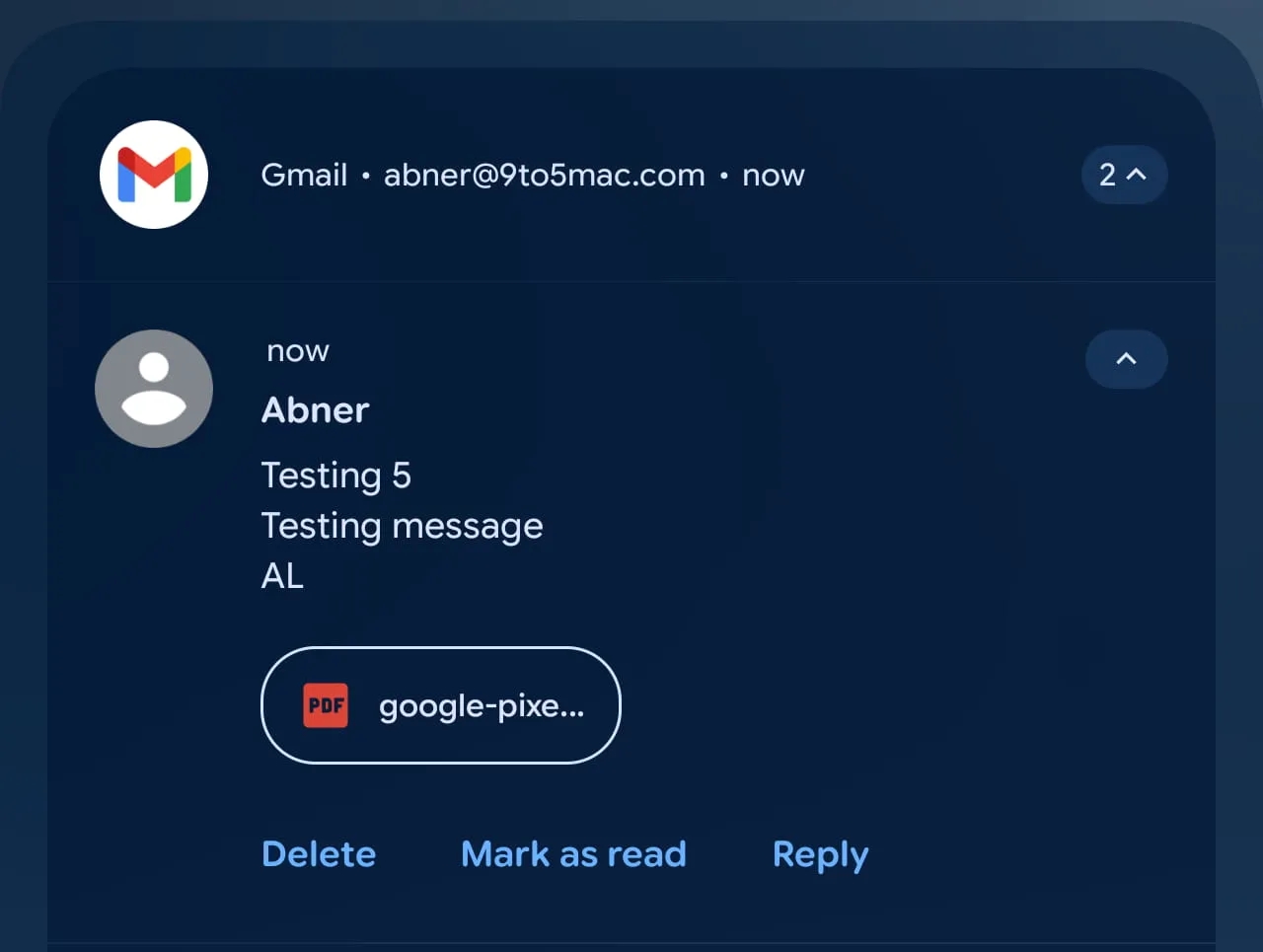 detalhes do anexo em emails no android