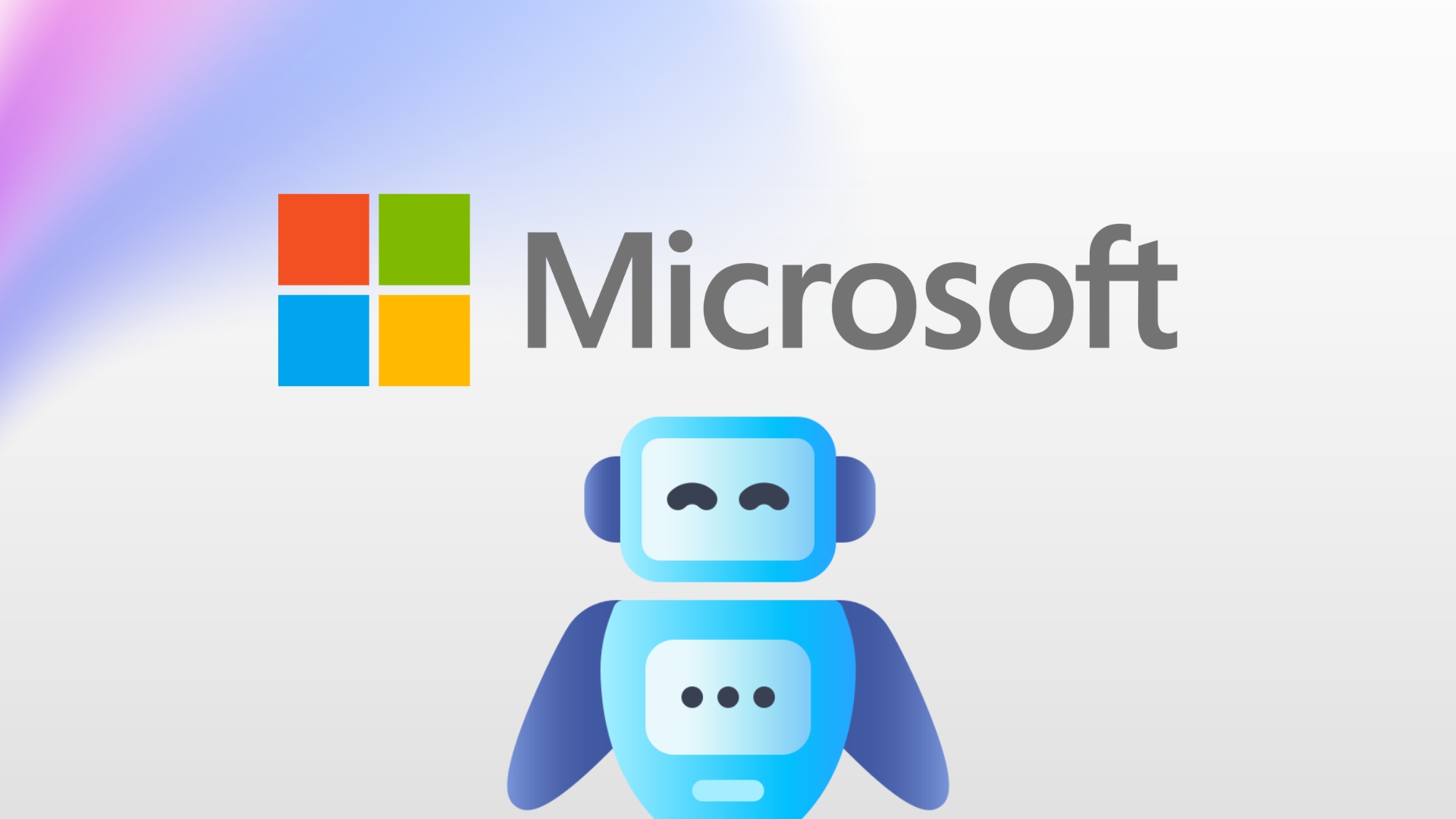 Microsoft logo com robot