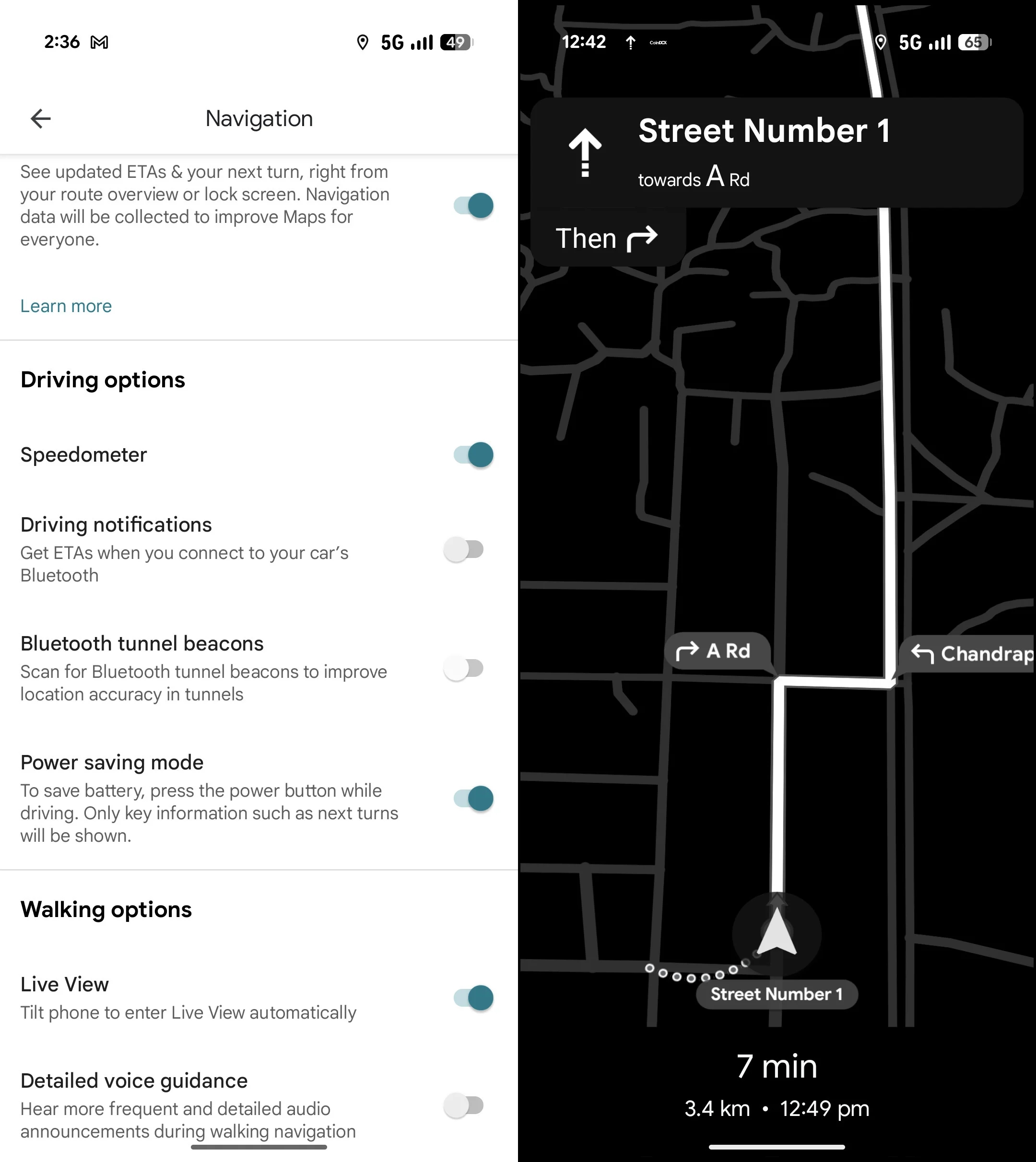 detalhes do novo tema do google maps
