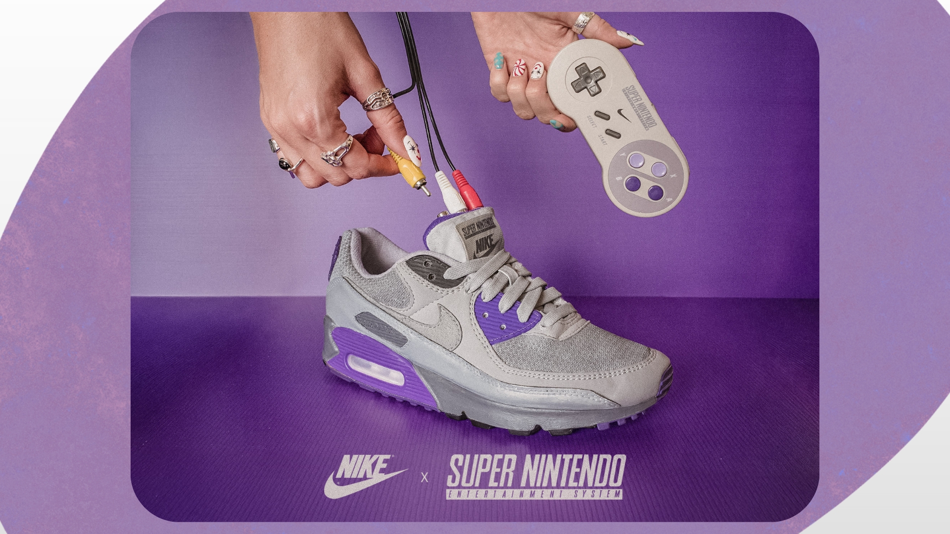 nike com consola super nintendo no interior