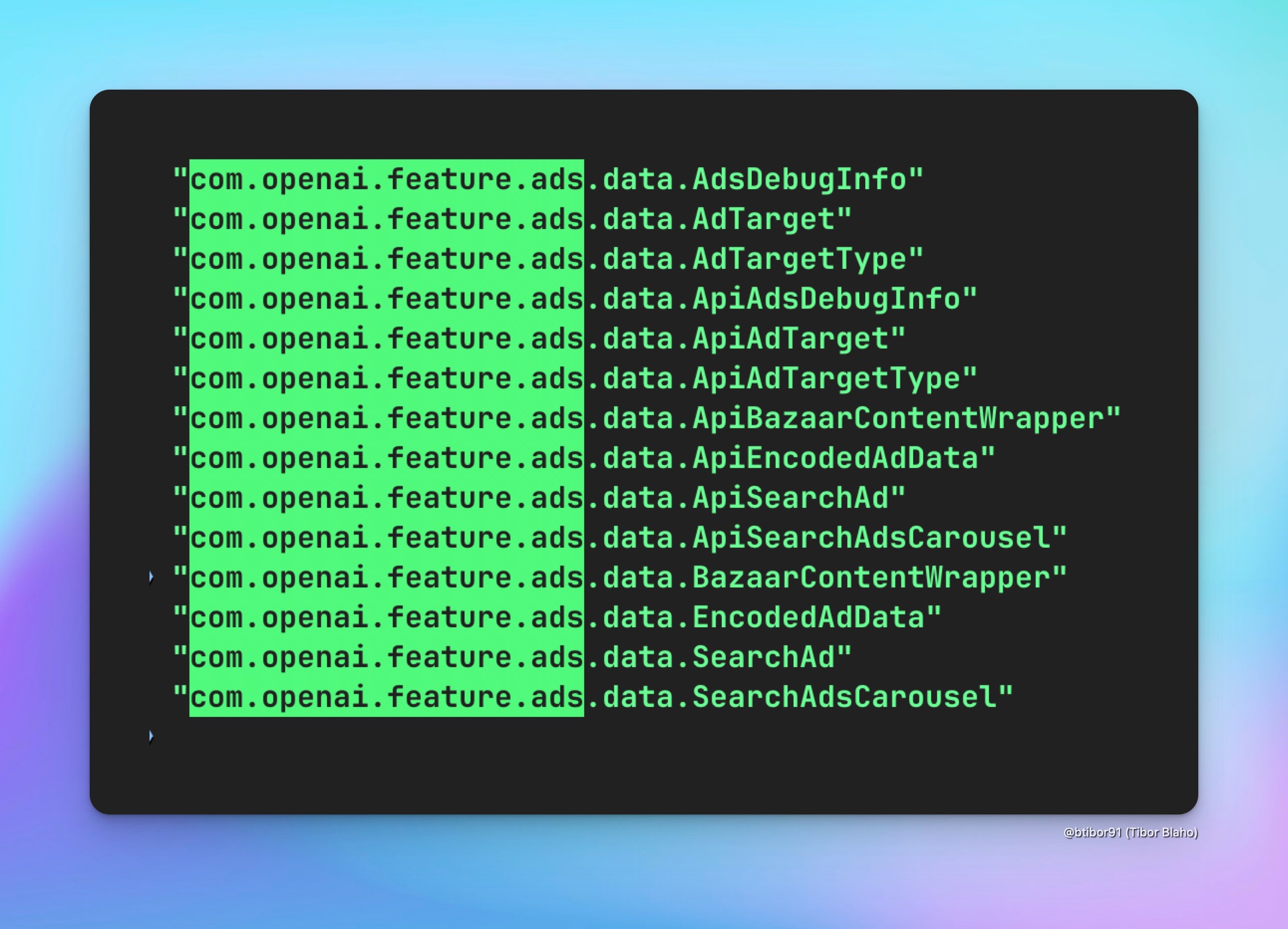 detalhes sobre linhas de código na app do ChatGPT