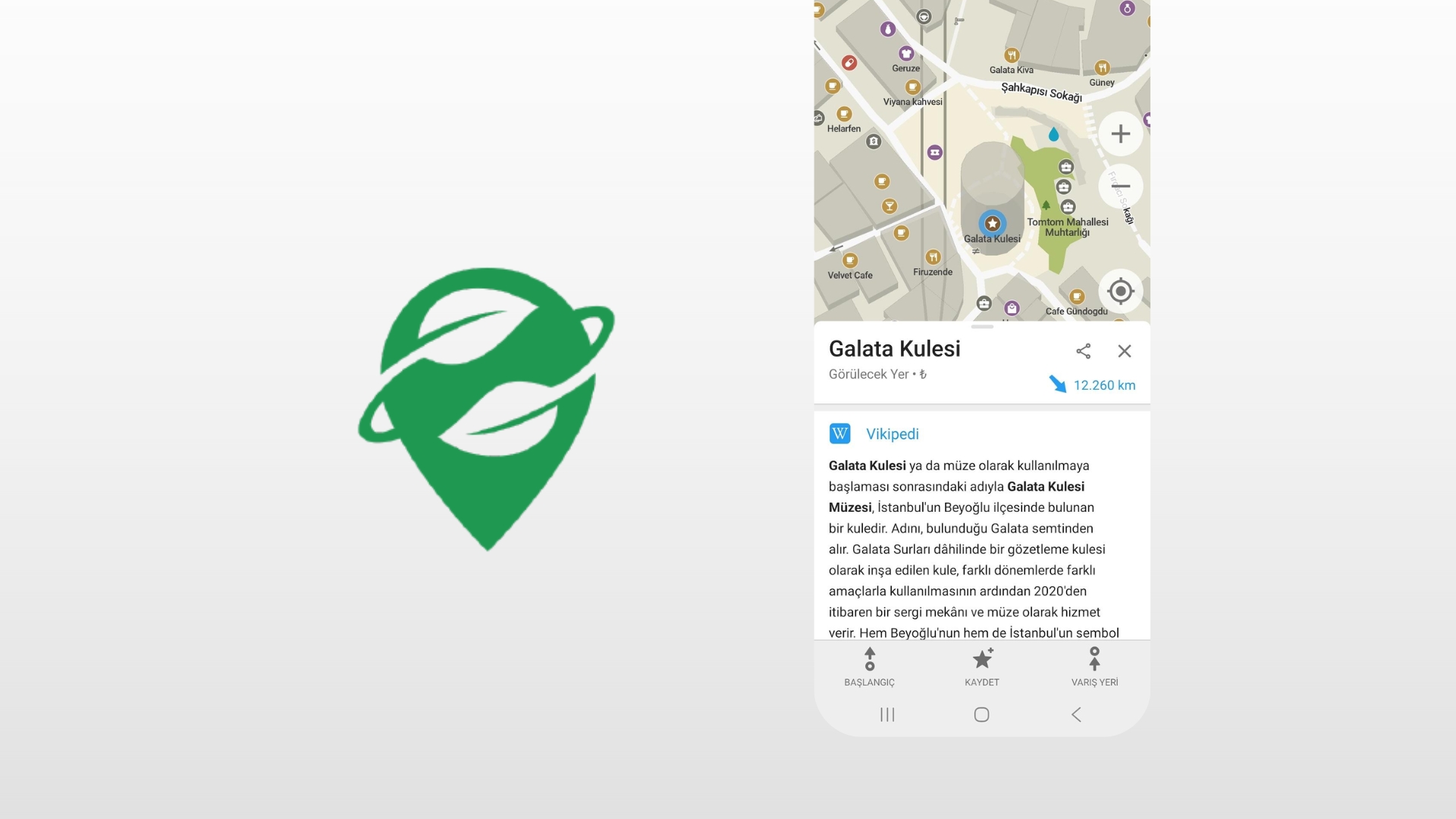 organic maps logo com nova funcionalidade de ligação na wikipédia