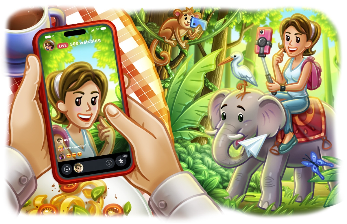 Telegram novidades stories