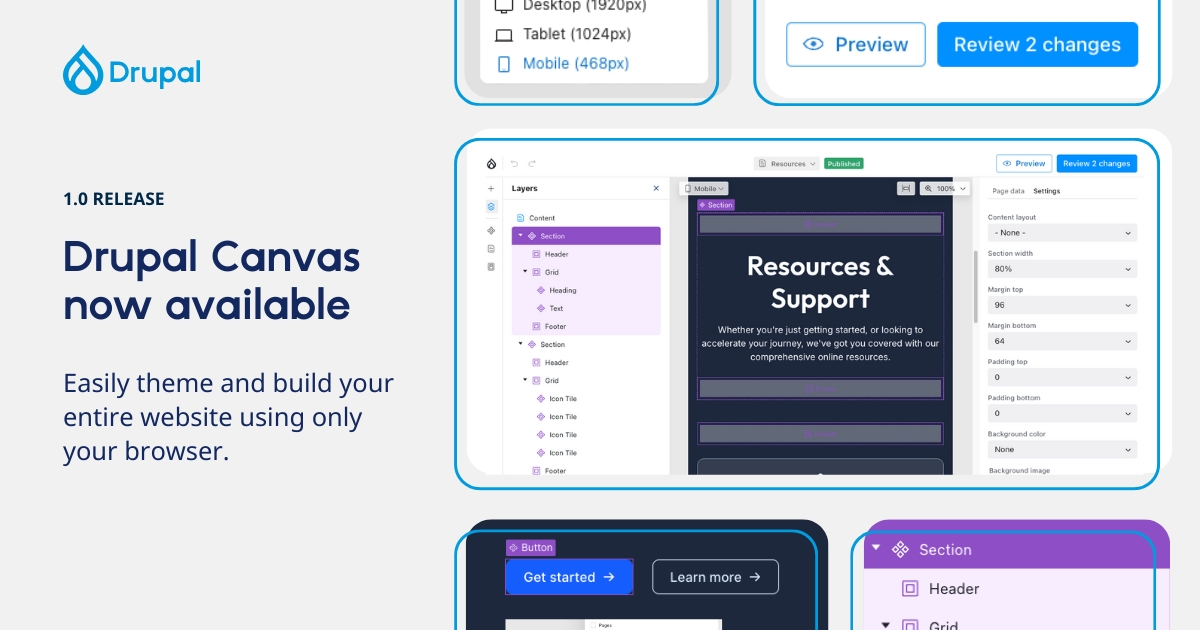 Drupal editor canva em nova versão