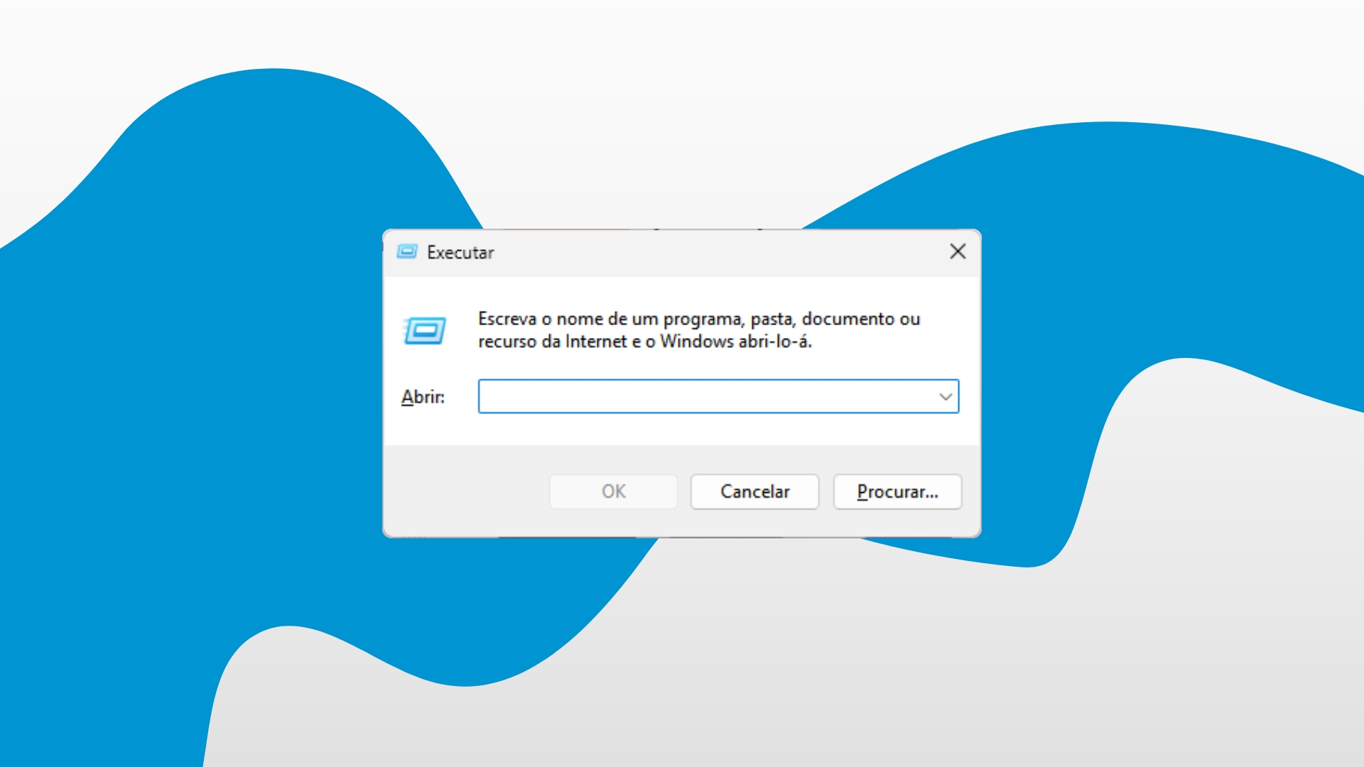 Windows comando Executar janela