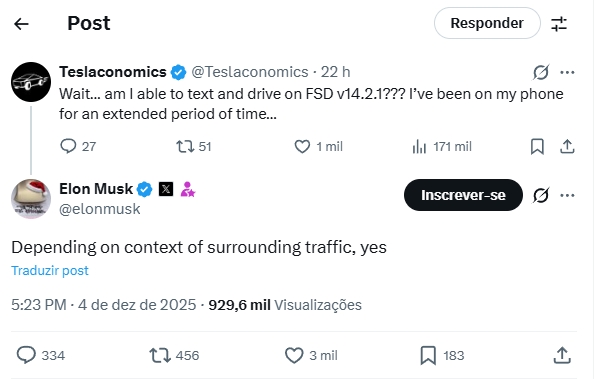 mensagem de resposta de elon musk