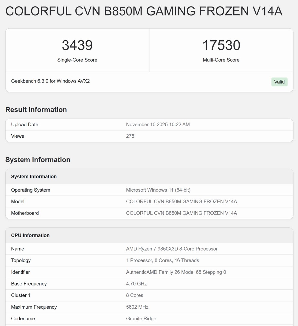 detalhes do benchmark