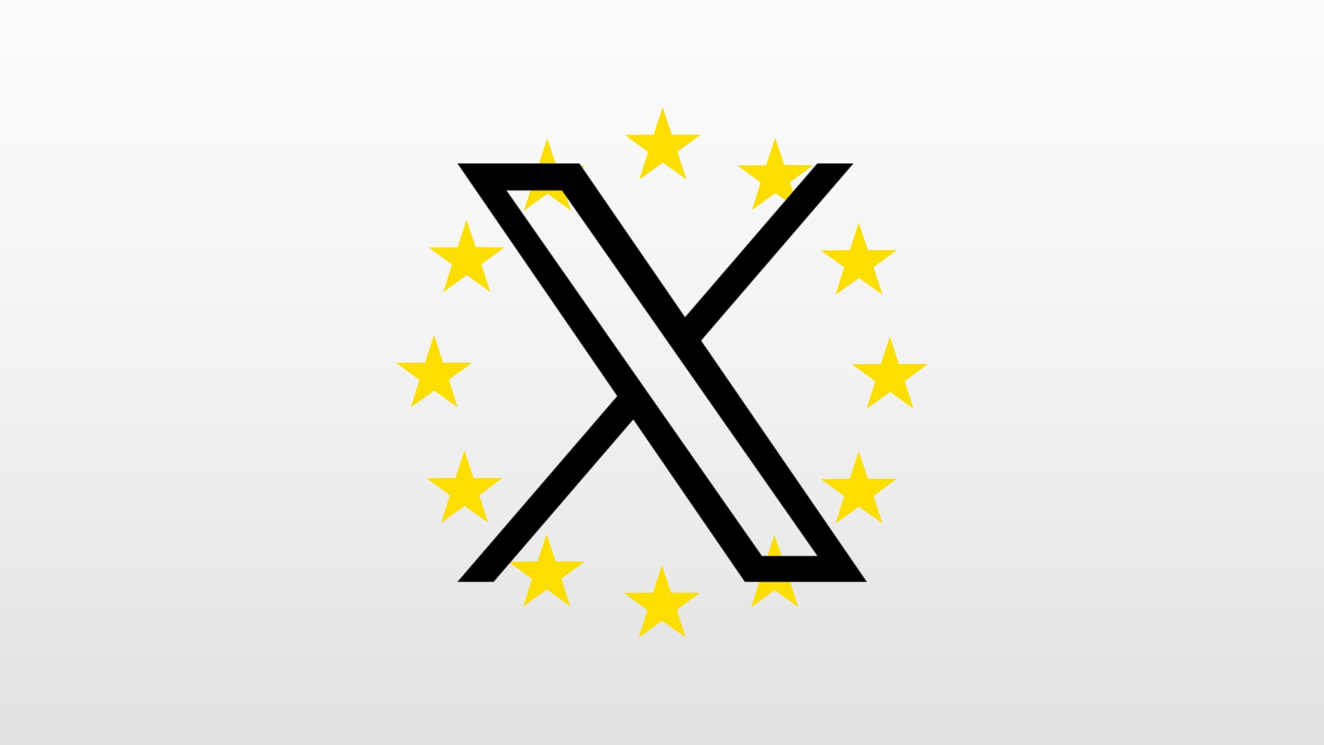 X com logo da união europeia