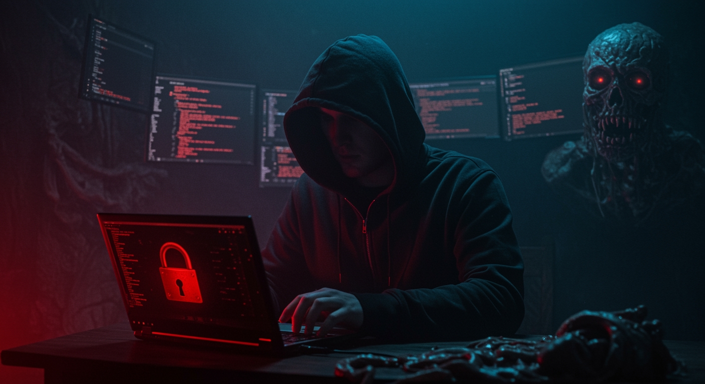 hacker em frente de computador