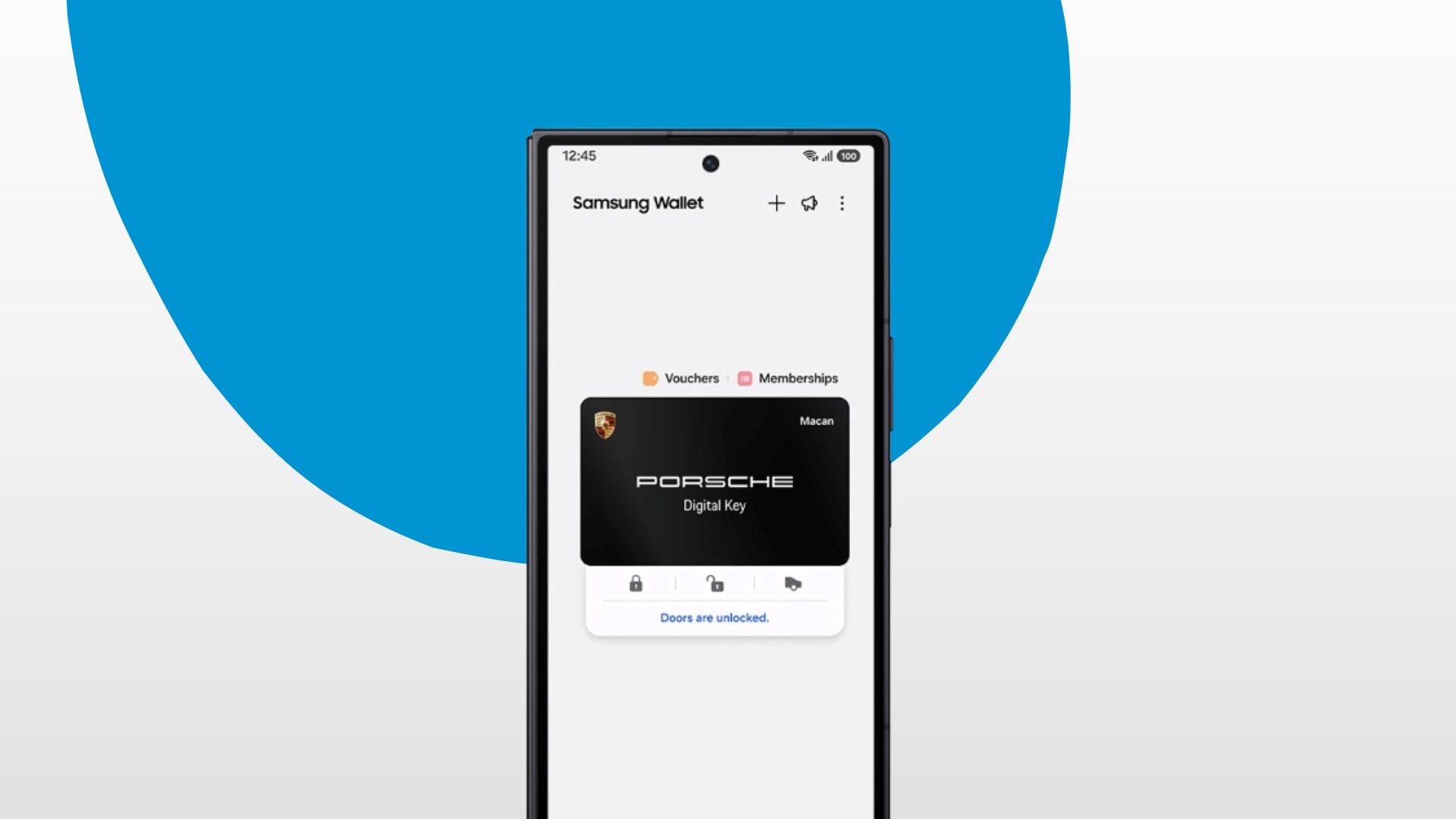 Samsung Wallet com chave digital de carro