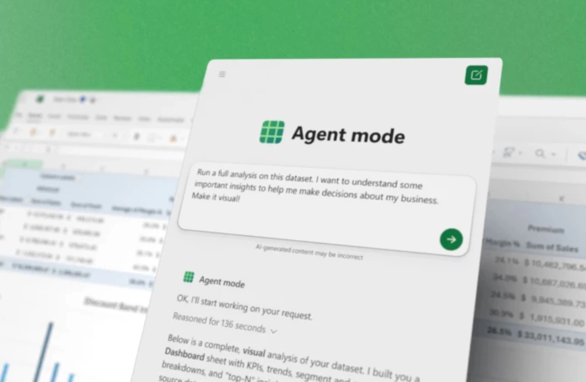 Excel com agent mode