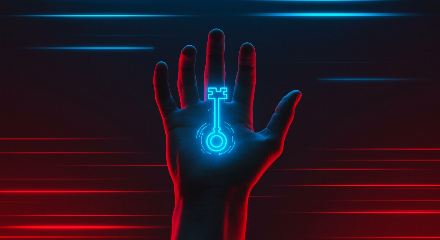 mão de segurança digital